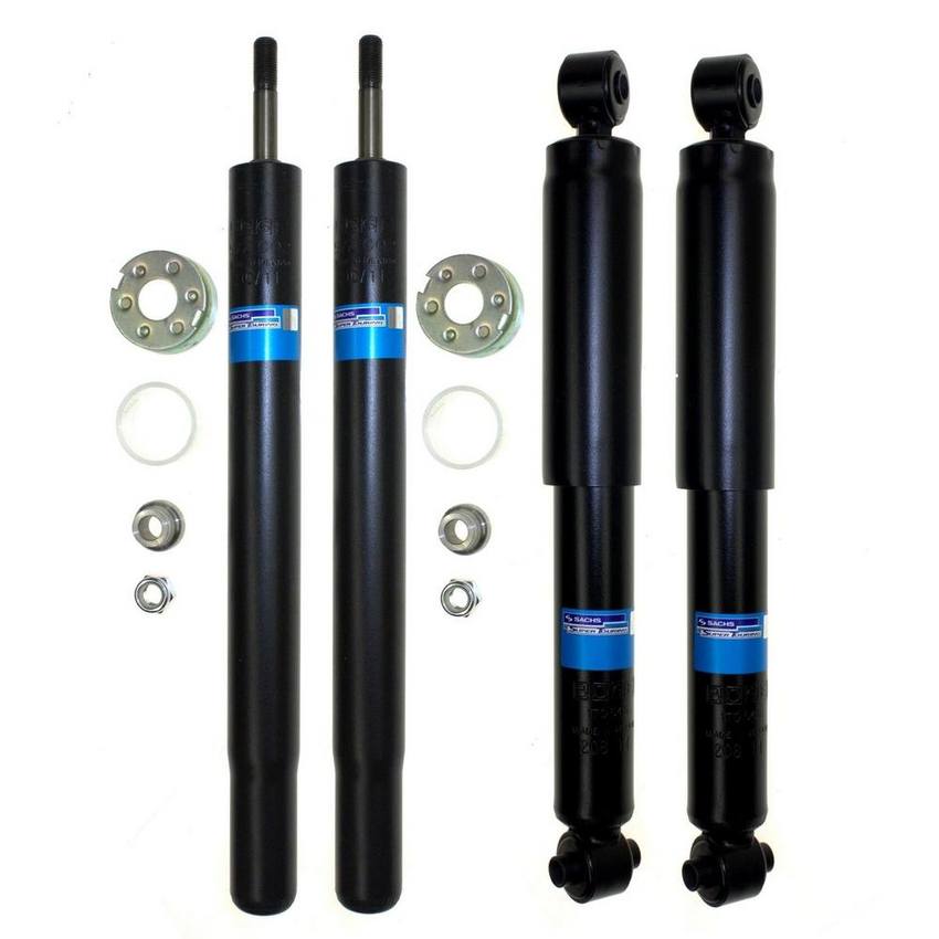 VW Suspension Strut and Shock Absorber Assembly Kit - Front and Rear - Sachs 4015381KIT